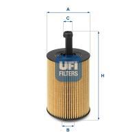 UFI 2502300 - FILTRO AUTO_LV ACEITE AUDI, FORD, S