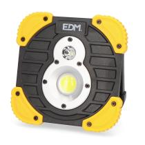 ELEKT 36377 - LINTERNA FOCO RECARGABLE 2 LEDS XL 5+10W 750/250LM EDM